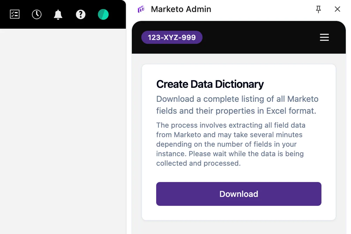 Field Dictionary Interface