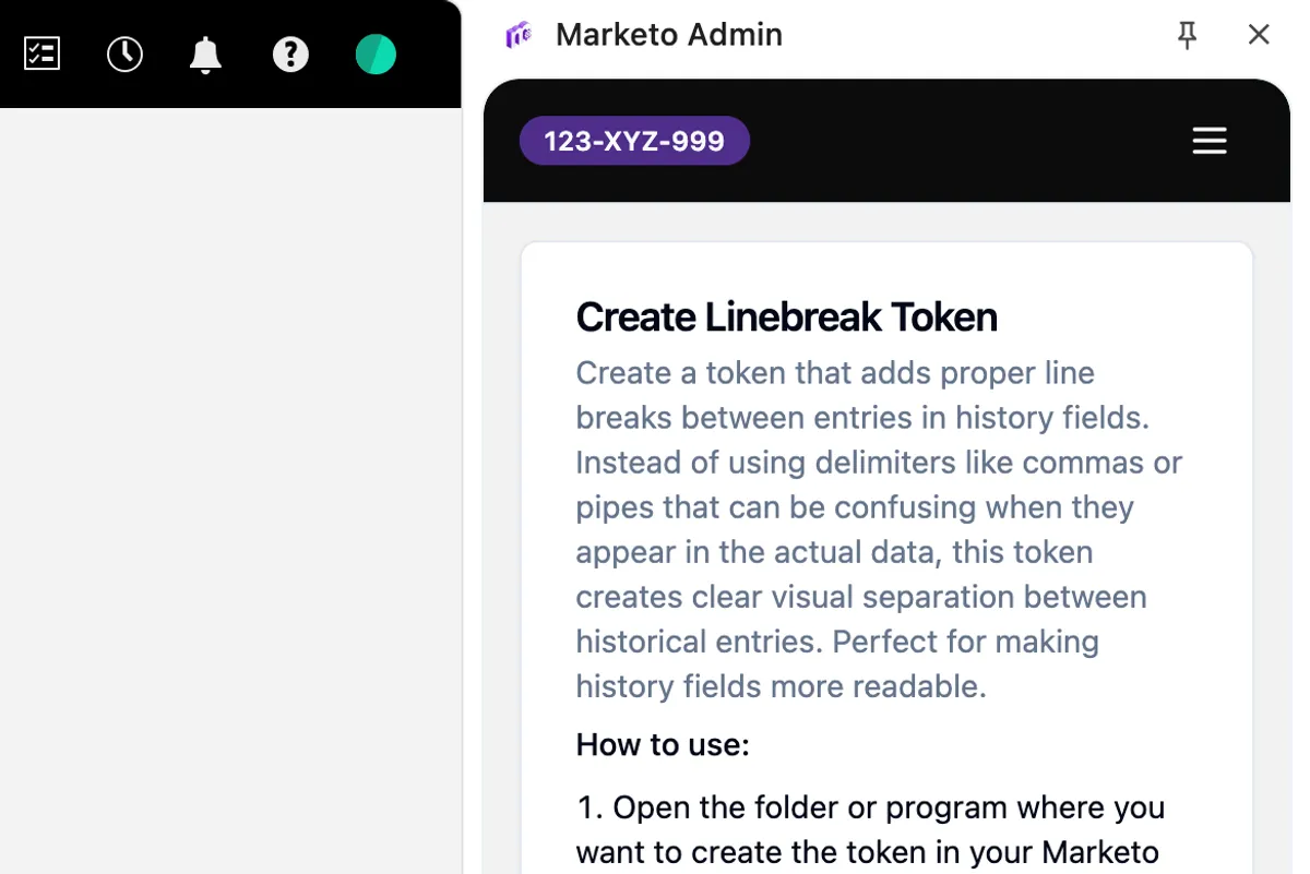 Line Break Token Management